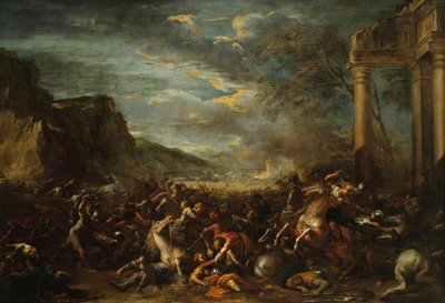 A Cavalry Battle by Salvator Rosa